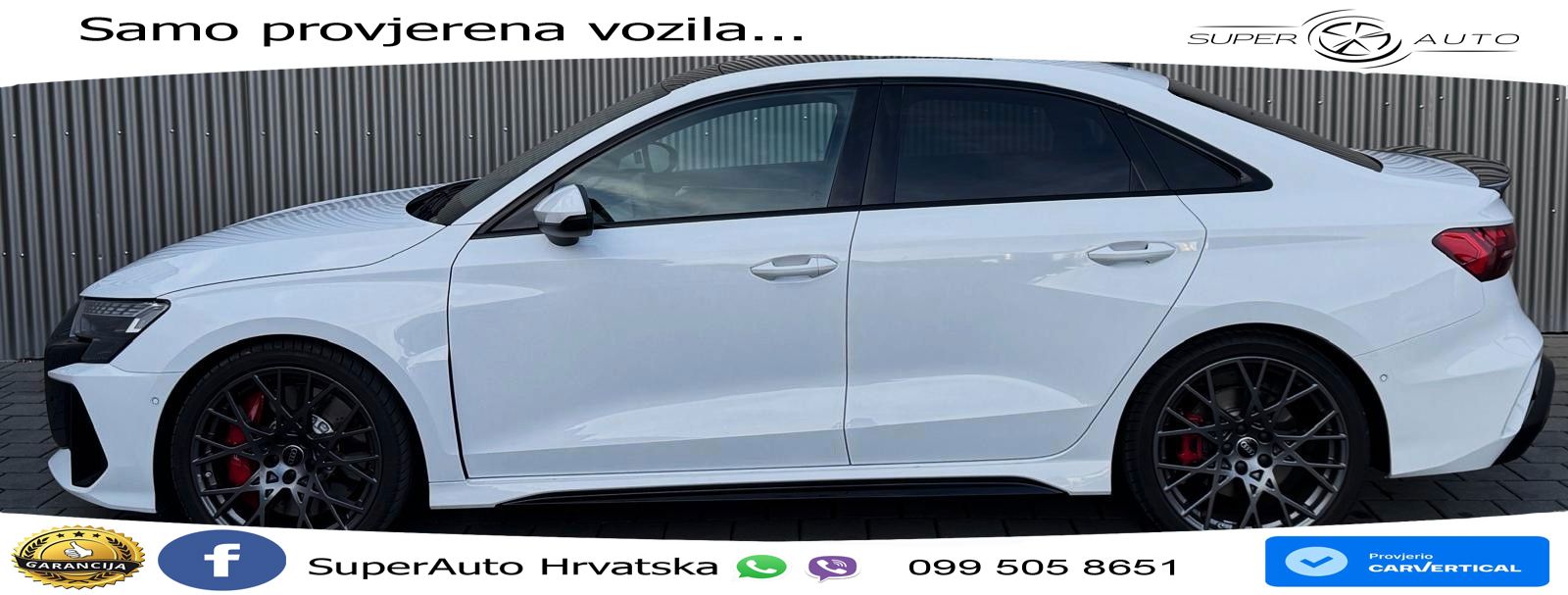 Audi RS3 Sedan 2.5 TFSI (400 KS) quattro S tronic ZRAČNI+ACC+GR SJED+KAM+PANO