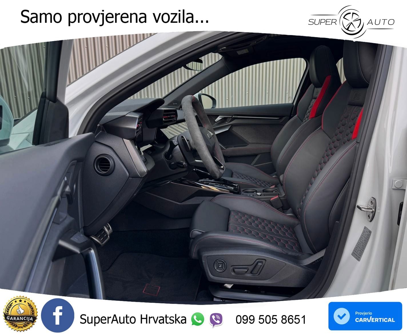 Audi RS3 Sedan 2.5 TFSI (400 KS) quattro S tronic ZRAČNI+ACC+GR SJED+KAM+PANO