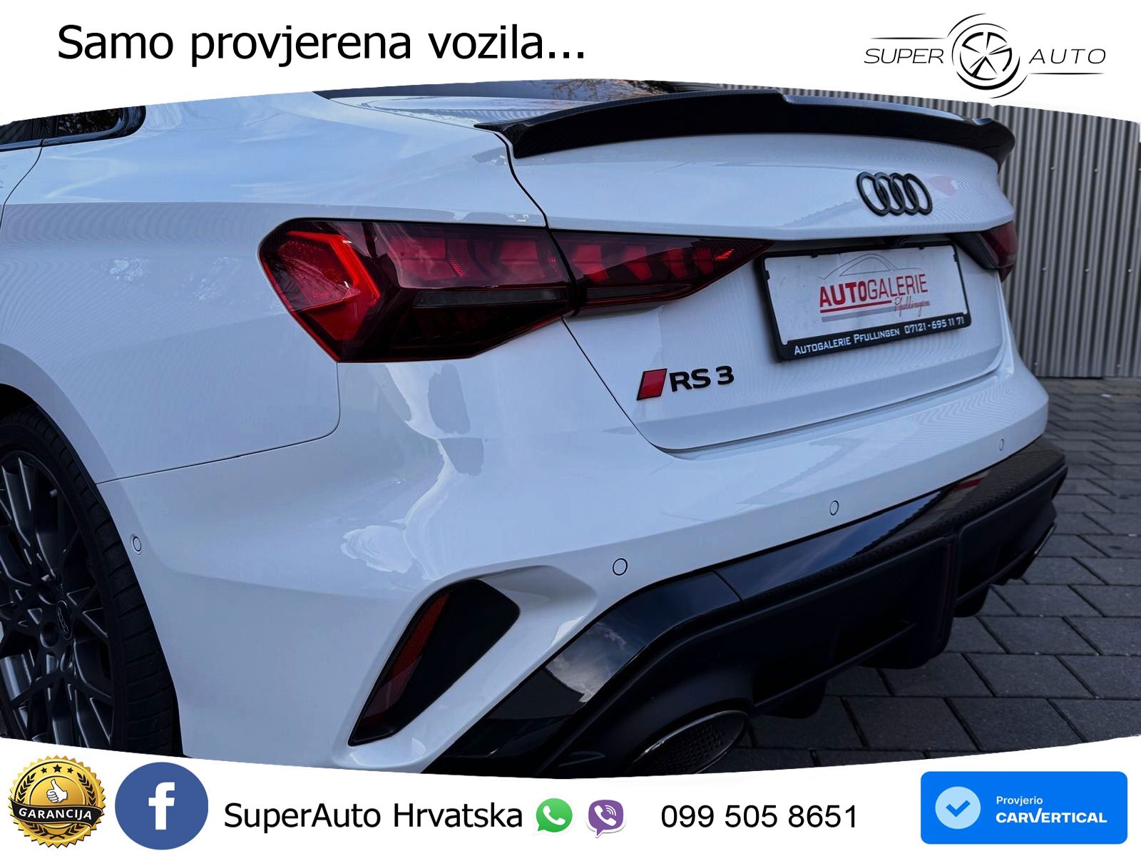 Audi RS3 Sedan 2.5 TFSI (400 KS) quattro S tronic ZRAČNI+ACC+GR SJED+KAM+PANO