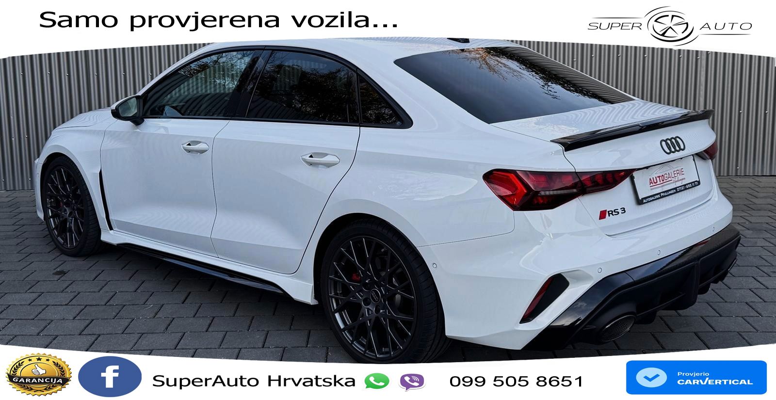 Audi RS3 Sedan 2.5 TFSI (400 KS) quattro S tronic ZRAČNI+ACC+GR SJED+KAM+PANO