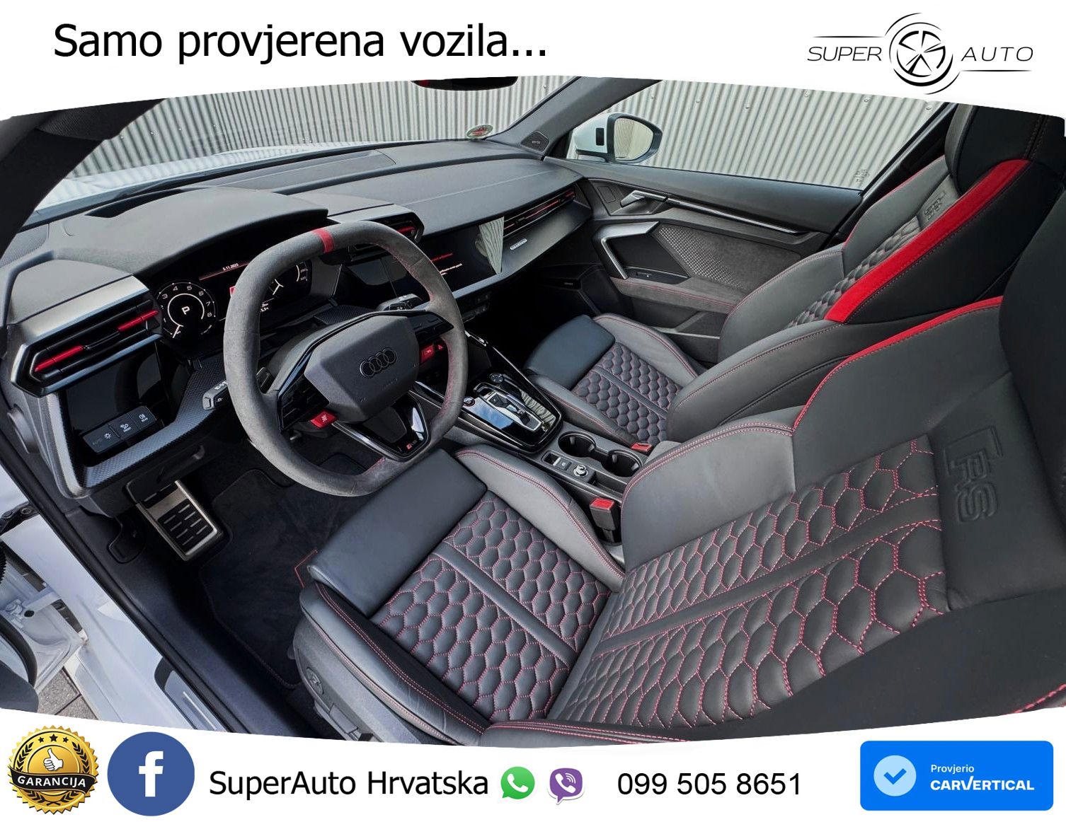 Audi RS3 Sedan 2.5 TFSI (400 KS) quattro S tronic ZRAČNI+ACC+GR SJED+KAM+PANO