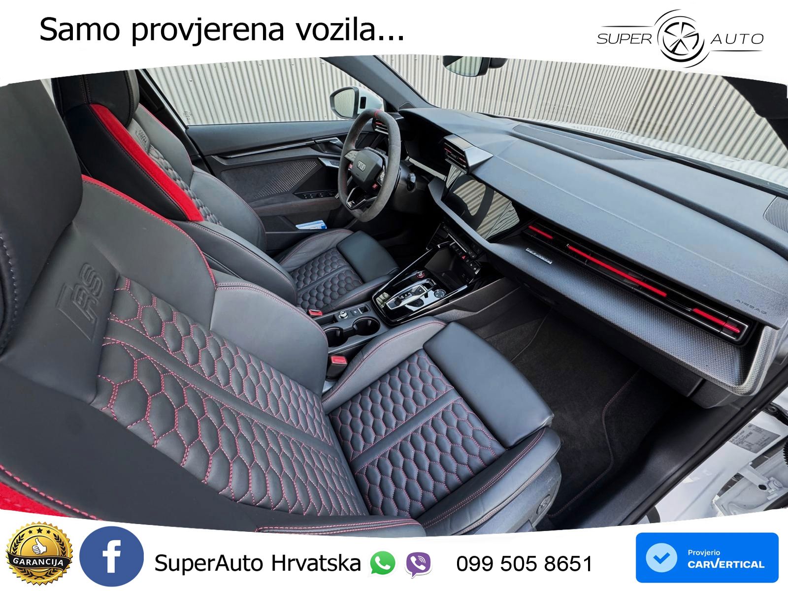 Audi RS3 Sedan 2.5 TFSI (400 KS) quattro S tronic ZRAČNI+ACC+GR SJED+KAM+PANO