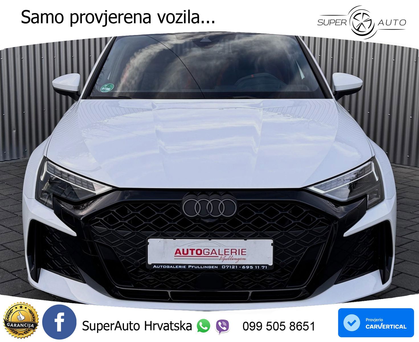 Audi RS3 Sedan 2.5 TFSI (400 KS) quattro S tronic ZRAČNI+ACC+GR SJED+KAM+PANO