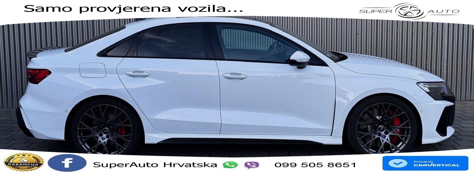 Audi RS3 Sedan 2.5 TFSI (400 KS) quattro S tronic ZRAČNI+ACC+GR SJED+KAM+PANO