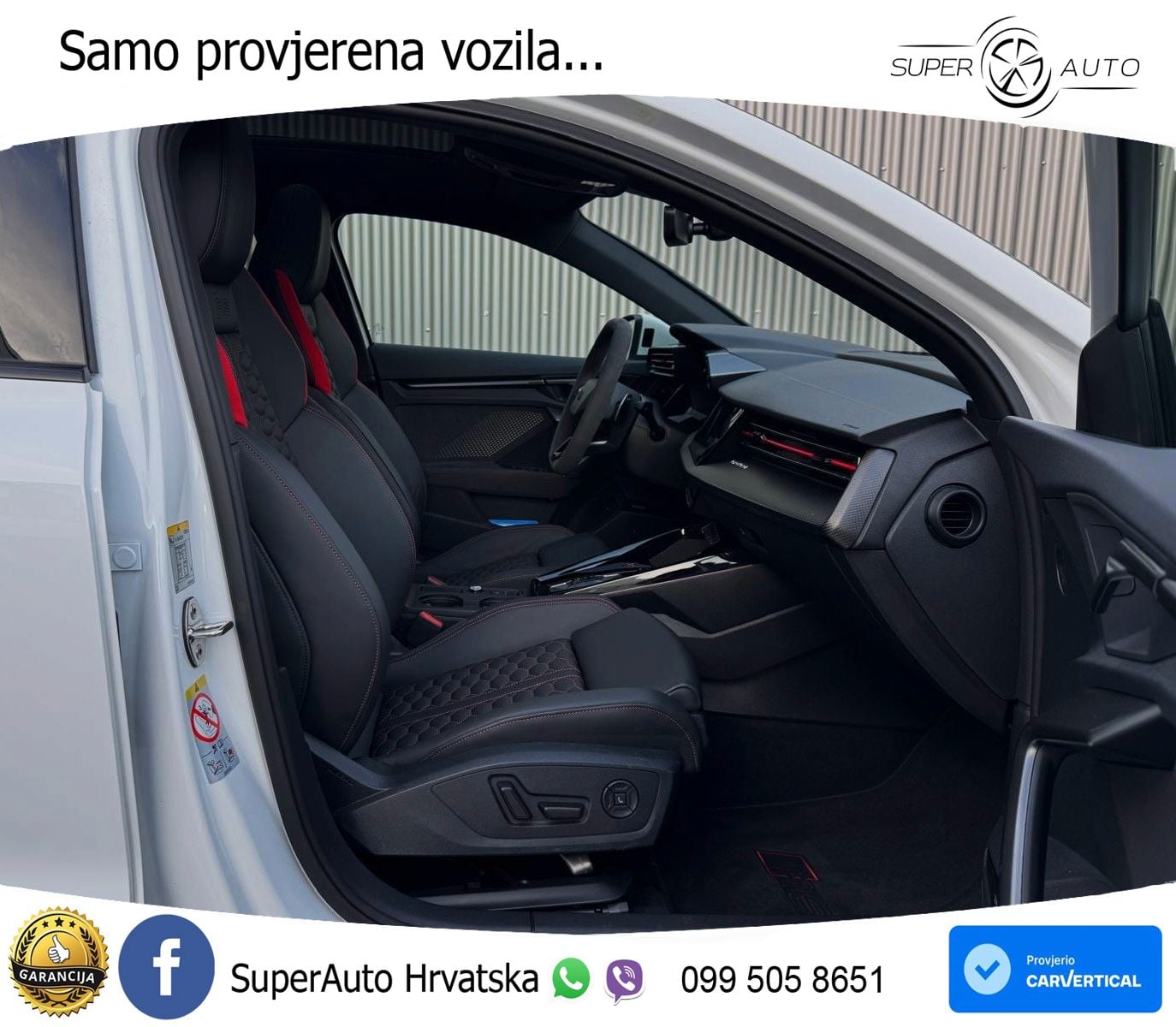 Audi RS3 Sedan 2.5 TFSI (400 KS) quattro S tronic ZRAČNI+ACC+GR SJED+KAM+PANO