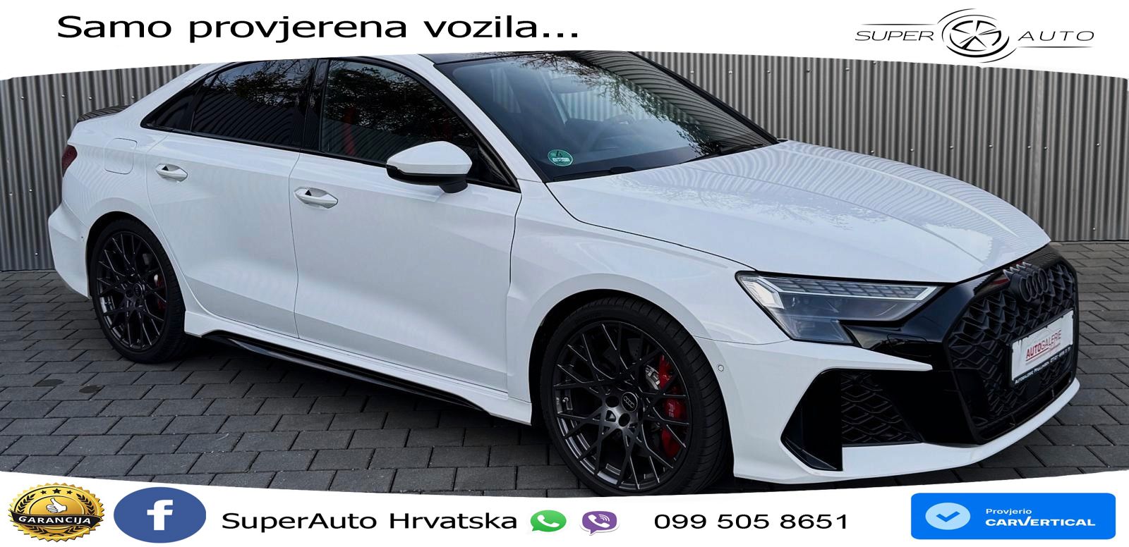 Audi RS3 Sedan 2.5 TFSI (400 KS) quattro S tronic ZRAČNI+ACC+GR SJED+KAM+PANO