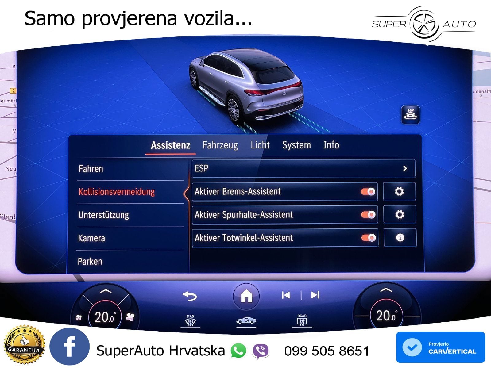 Mercedes EQE SUV 350+ 100 kWh (292 KS) AMG ZRAČNI+ACC+GR SJED+360+PANO