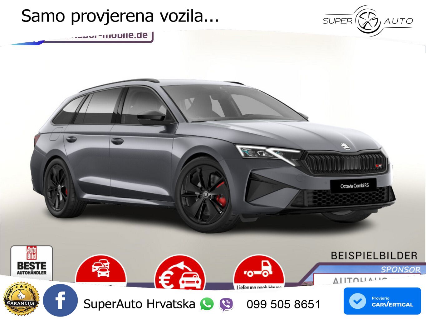 Škoda Octavia Combi RS 2.0 TSI (265 KS) DSG MATRIX+GR SJED+KAM