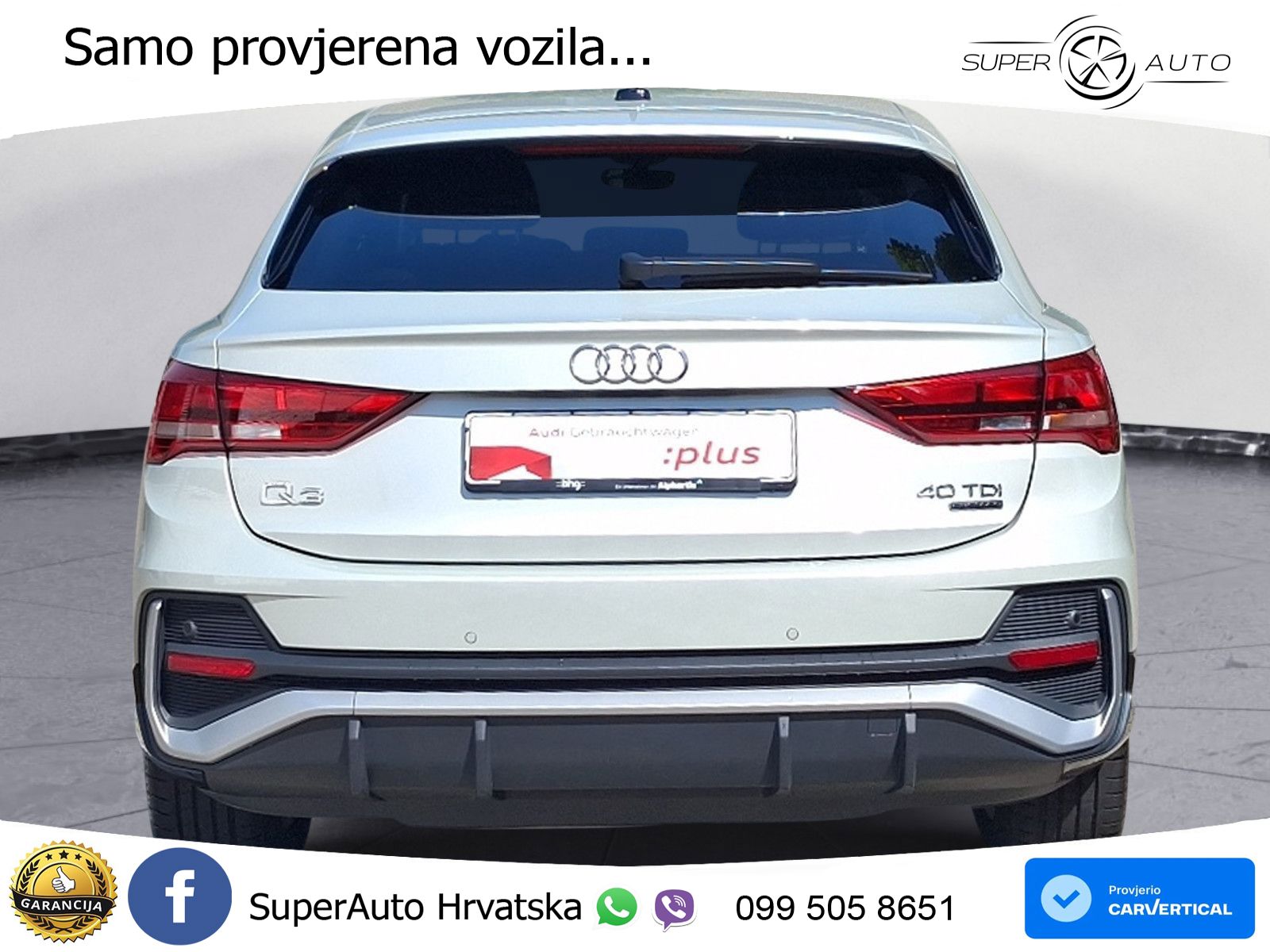 Audi Q3 Sportback 40 TDI (200 KS) quattro S tronic S line LED+GR SJED+ACC