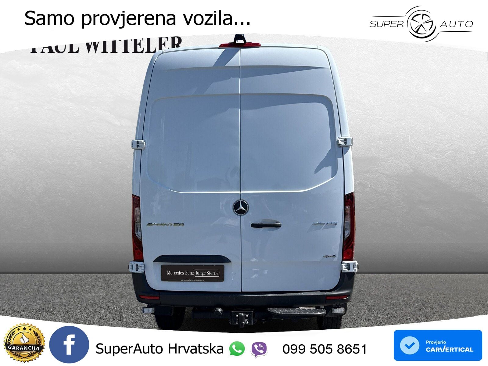 Mercedes-Benz Sprinter 319 4x4/SCHWINGSITZ/KAMERA/AHK3,50TO 190 KS