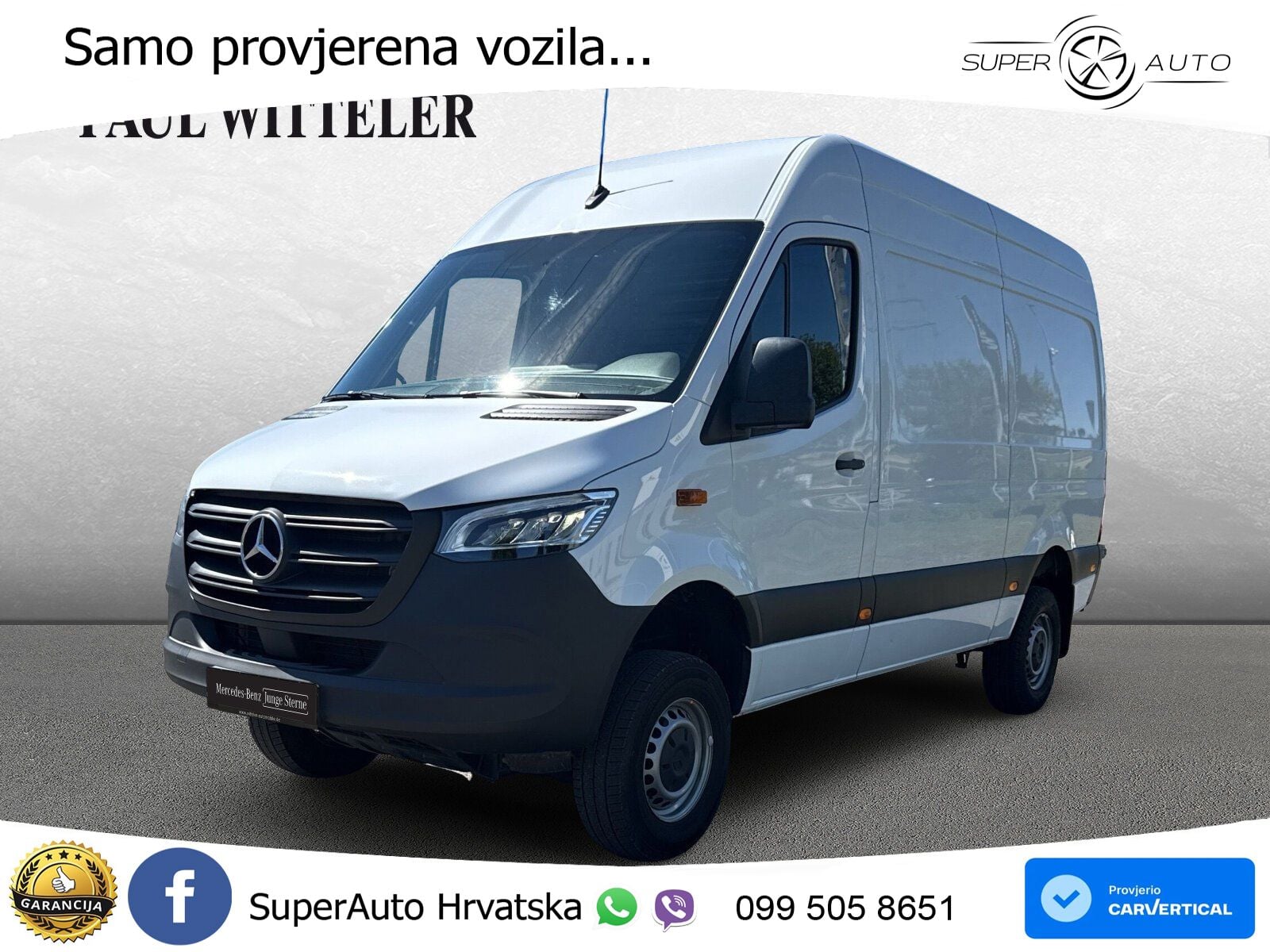 Mercedes-Benz Sprinter 319 4x4/SCHWINGSITZ/KAMERA/AHK3,50TO 190 KS