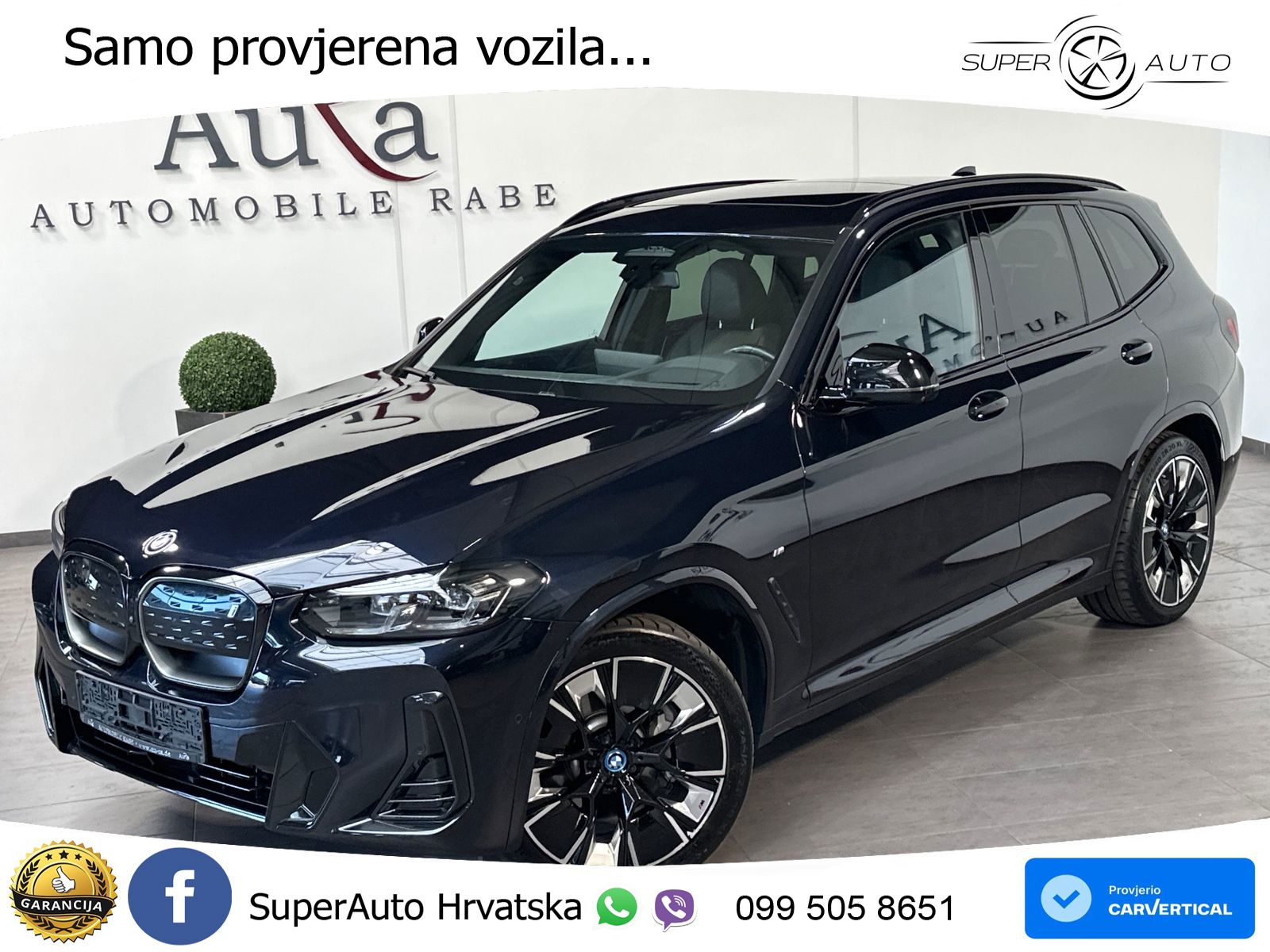 BMW iX3 80 kWh (286 KS) M Sport ACC+HEAD+GR SJED+360+PANO