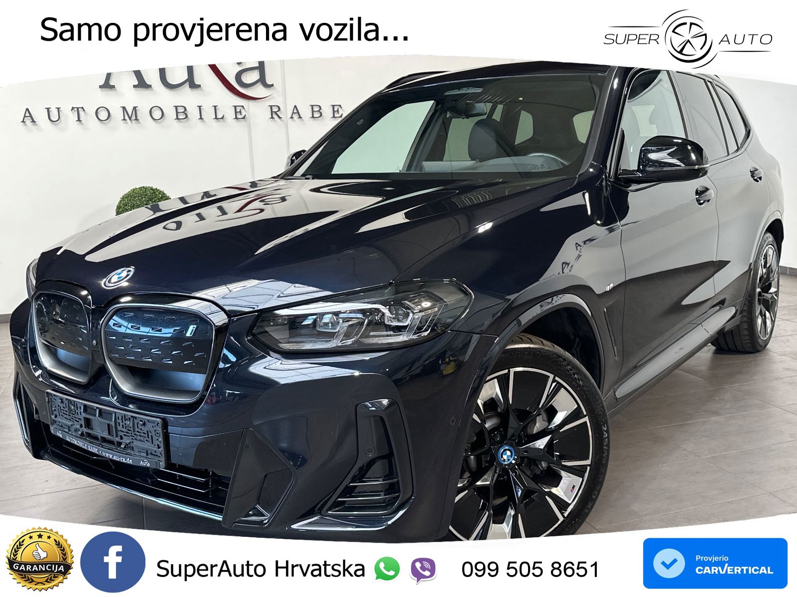BMW iX3 80 kWh (286 KS) M Sport ACC+HEAD+GR SJED+360+PANO