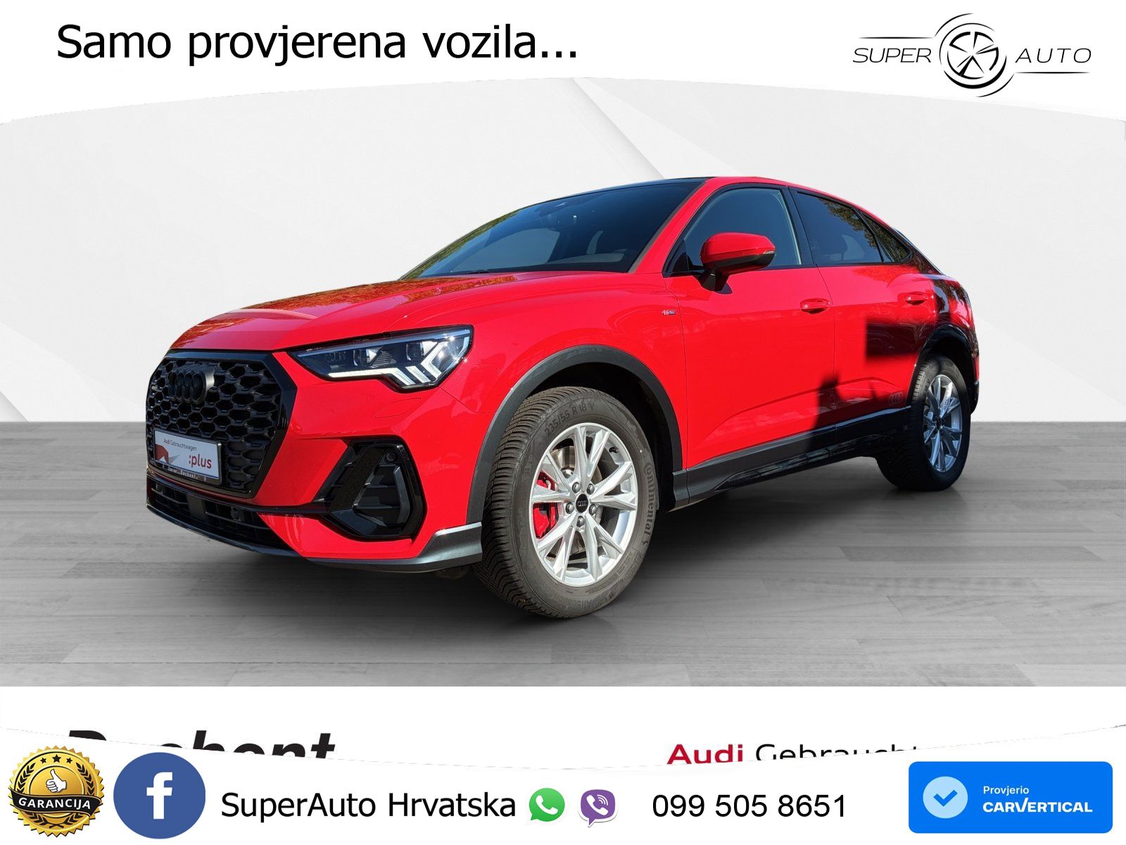 Audi Q3 Sportback 40 TFSI (190 KS) quattro S tronic S line MATRIX+GR SJED+KAM