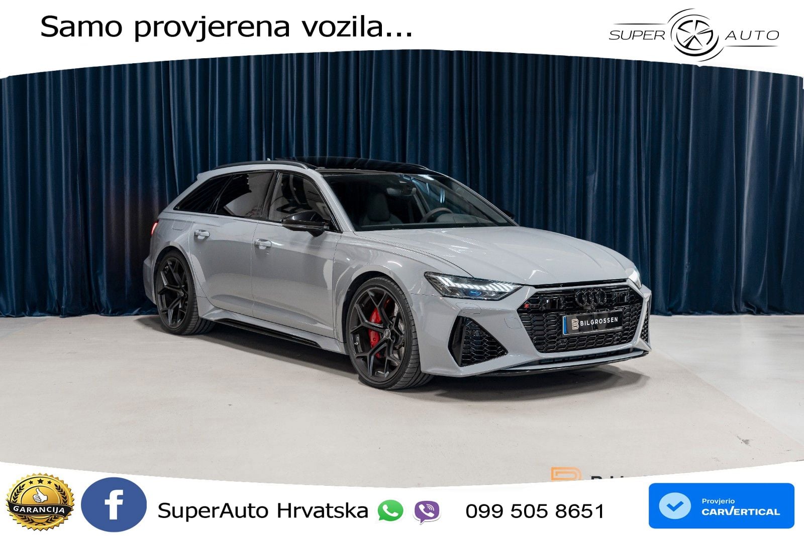 Audi RS6 Avant 4.0 TFSI V8 performance (630 KS)  quattro tiptronic LED+GR SJED+ACC