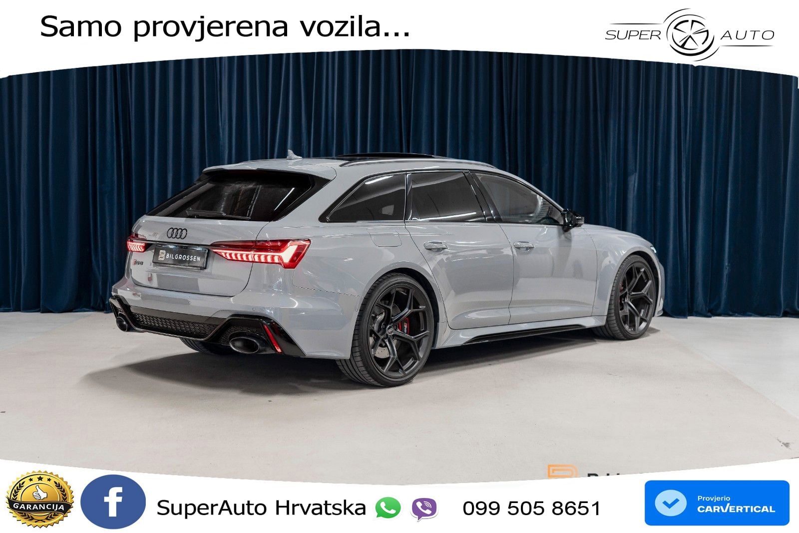 Audi RS6 Avant 4.0 TFSI V8 performance (630 KS)  quattro tiptronic LED+GR SJED+ACC