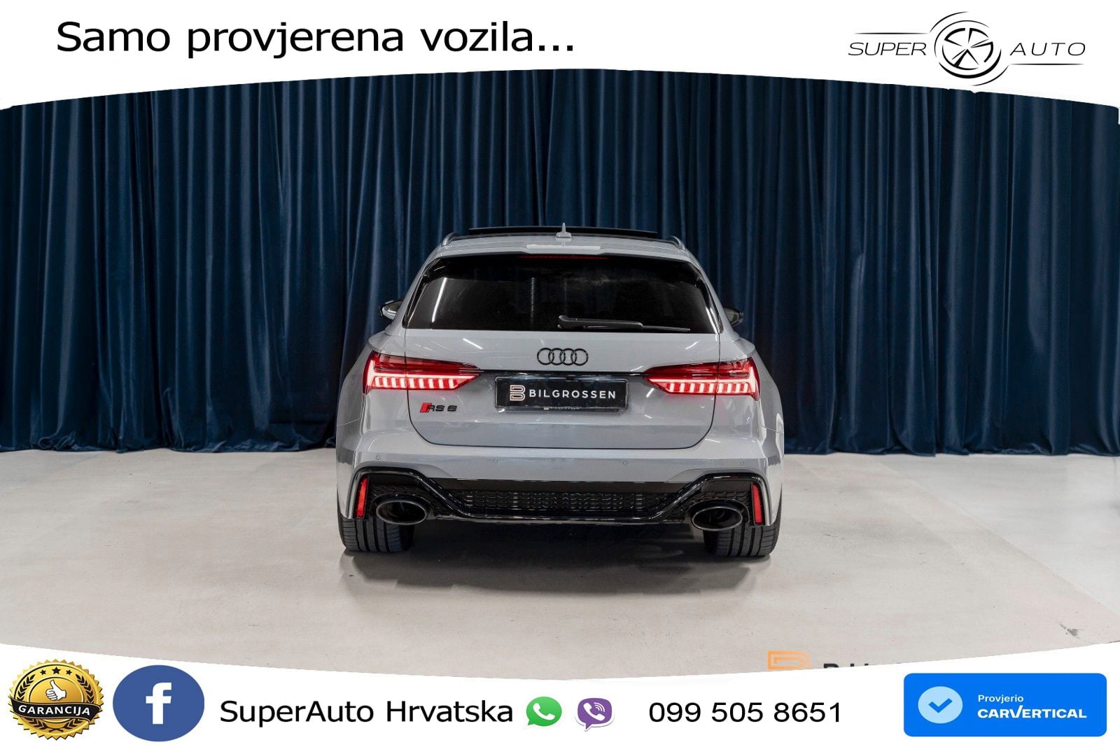 Audi RS6 Avant 4.0 TFSI V8 performance (630 KS)  quattro tiptronic LED+GR SJED+ACC