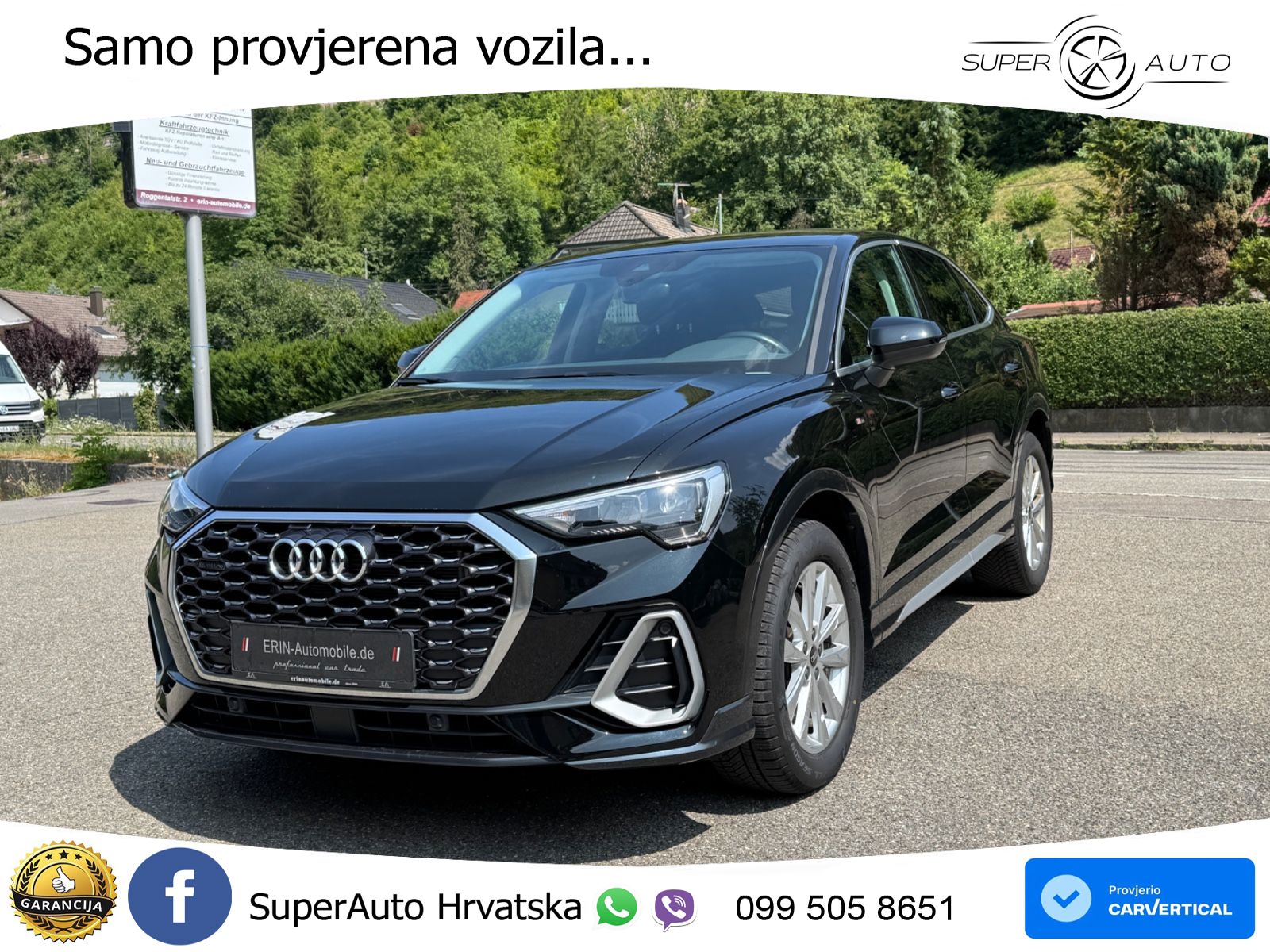 Audi Q3 Sportback 40 TDI (200 KS) quattro S tronic S line LED+GR SJED+ACC