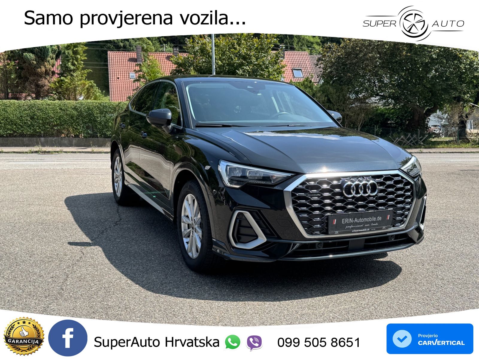 Audi Q3 Sportback 40 TDI (200 KS) quattro S tronic S line LED+GR SJED+ACC