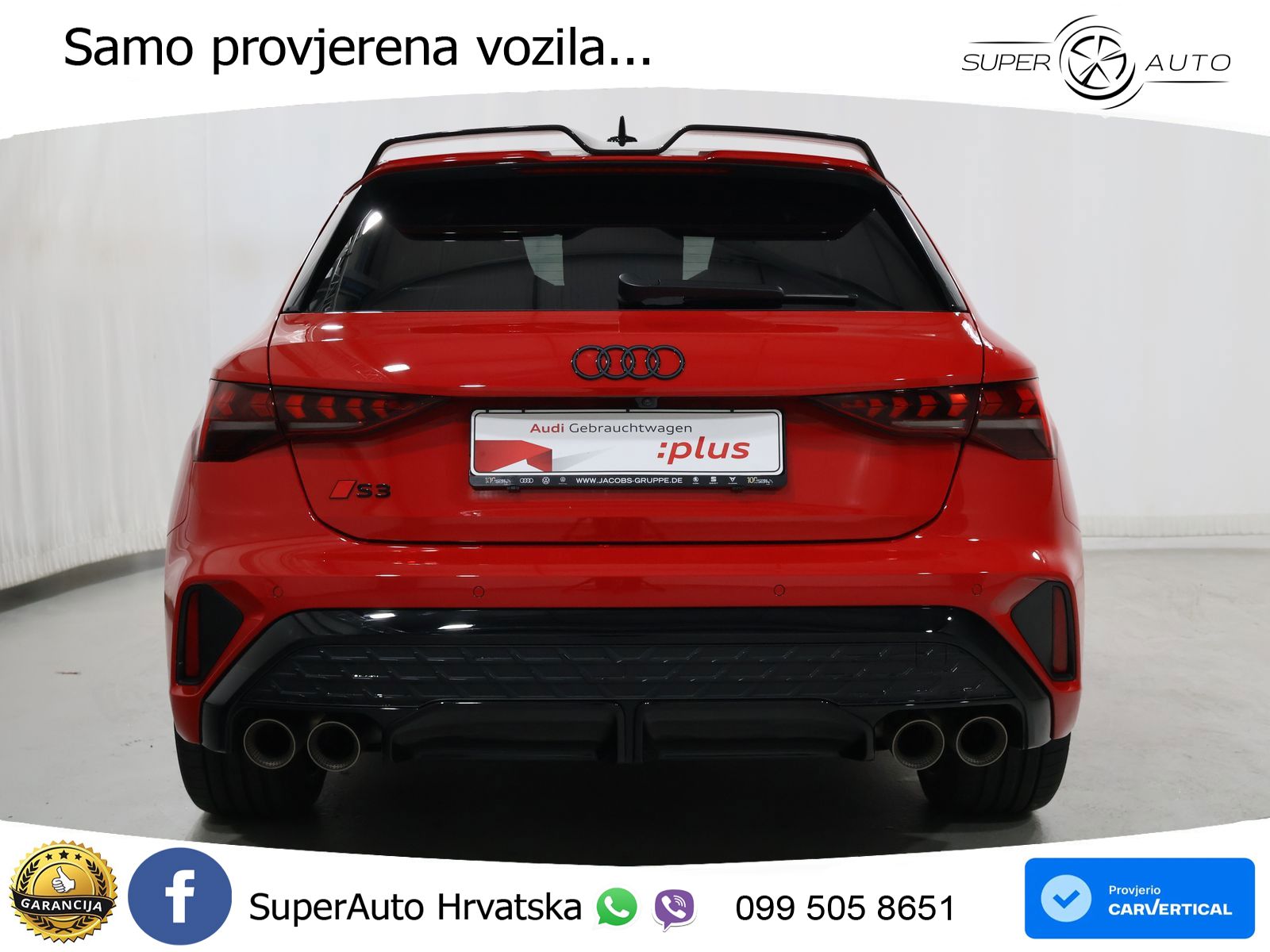Audi S3 2.0 TFSI (333 KS) quattro S tronic MATRIX+GR SJED+KAM