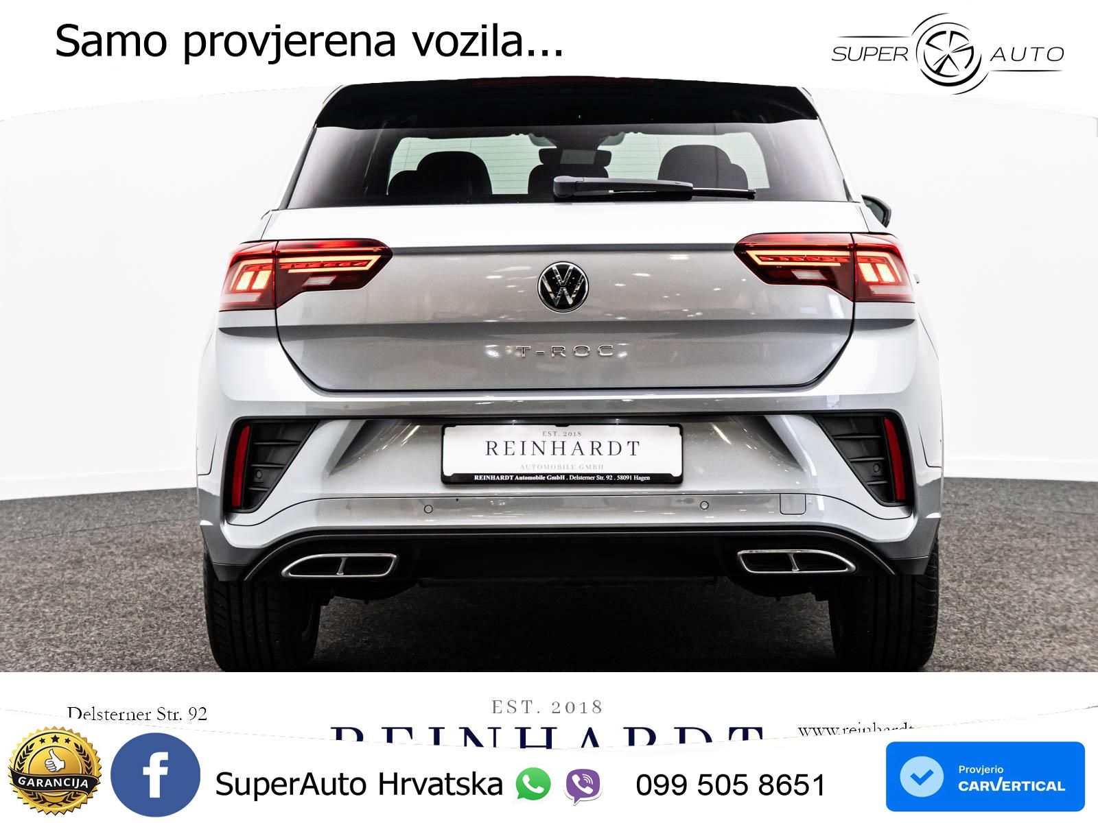 Volkswagen T-Roc 1.5 TSI (150 KS) DSG R-Line LED+GR SJED+ACC