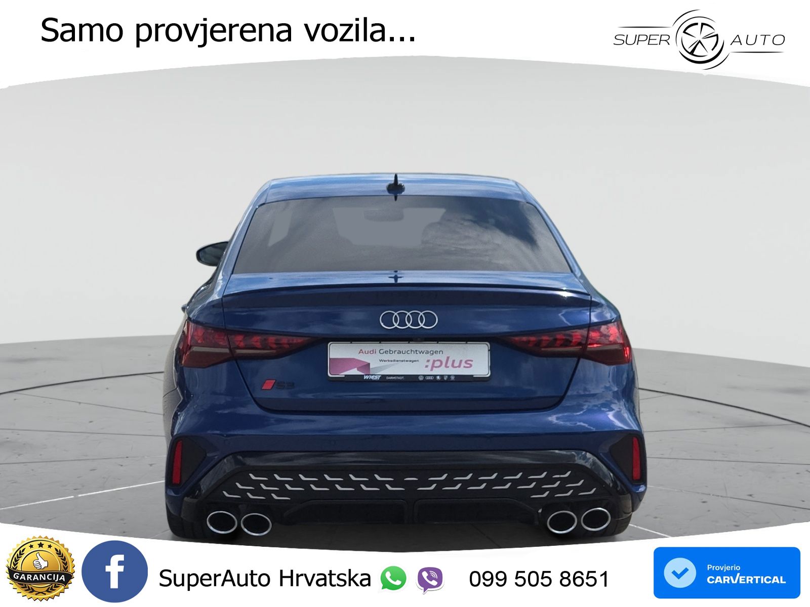 Audi S3 Limuzina 2.0 TFSI (333 KS) quattro S tronic LED+GR SJED+ACC
