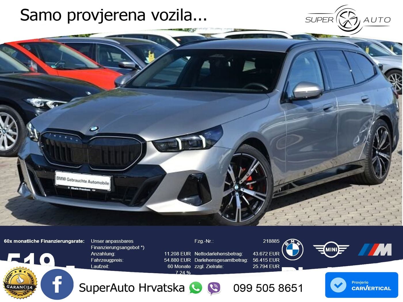 BMW 520d Touring (197 KS) xDrive Steptronic M Sport LED+GR SJED+ACC