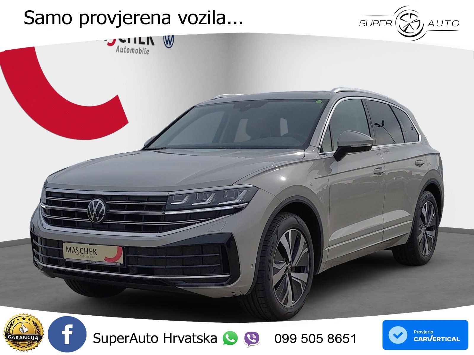 Volkswagen Touareg 3.0 V6 TDI (231 KS) 4MOTION Tiptronic ZRAČNI+ACC+GR SJED+KAM+PANO