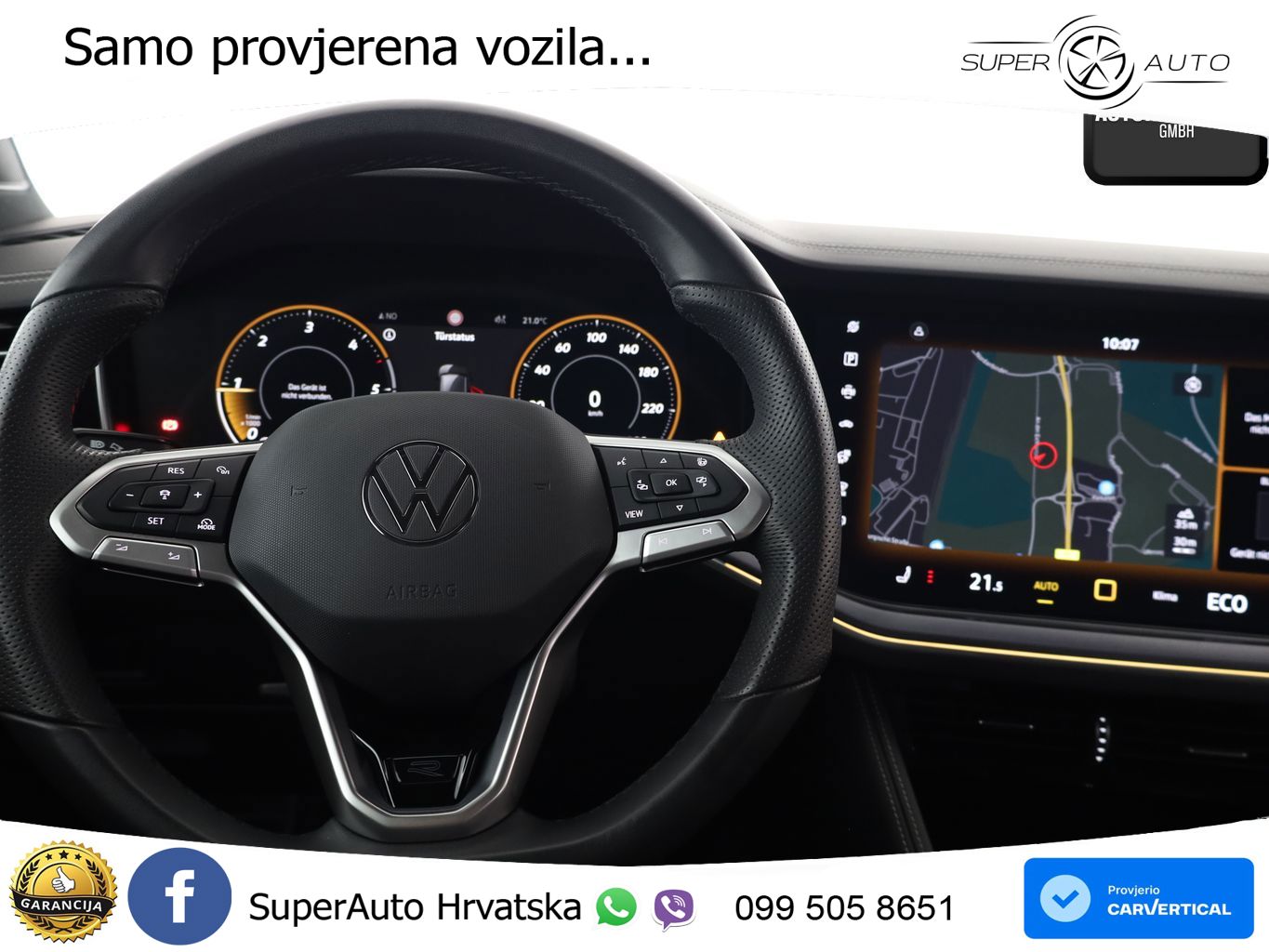 Volkswagen Touareg 3.0 V6 TDI (231 KS) 4MOTION Tiptronic R-Line ZRAČNI+ACC+4xGR SJED+KAM