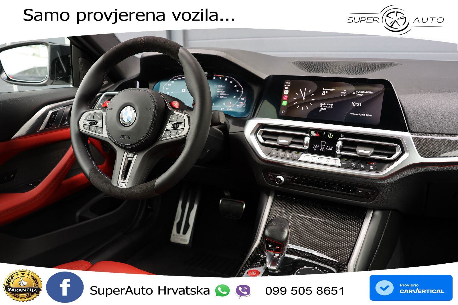 BMW M4 Competition 3.0 (510 KS) xDrive Steptronic LED+GR SJED+ACC