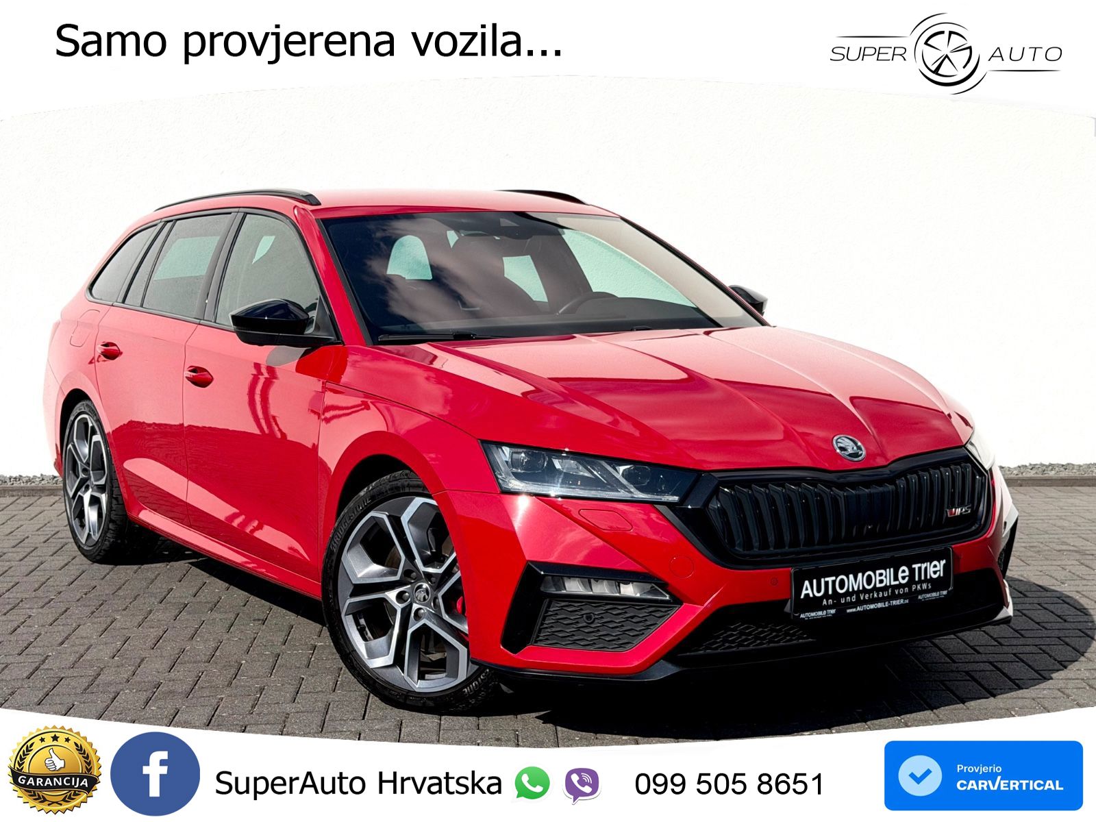 Škoda Octavia Combi RS 2.0 TSI (245 KS) LED+GR SJED+ACC