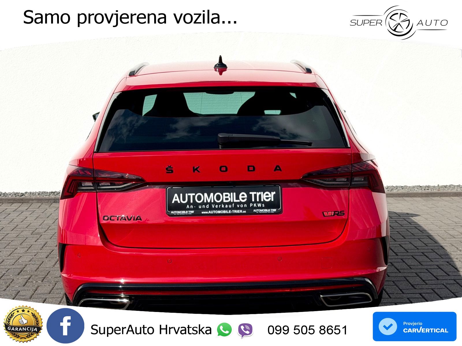 Škoda Octavia Combi RS 2.0 TSI (245 KS) LED+GR SJED+ACC