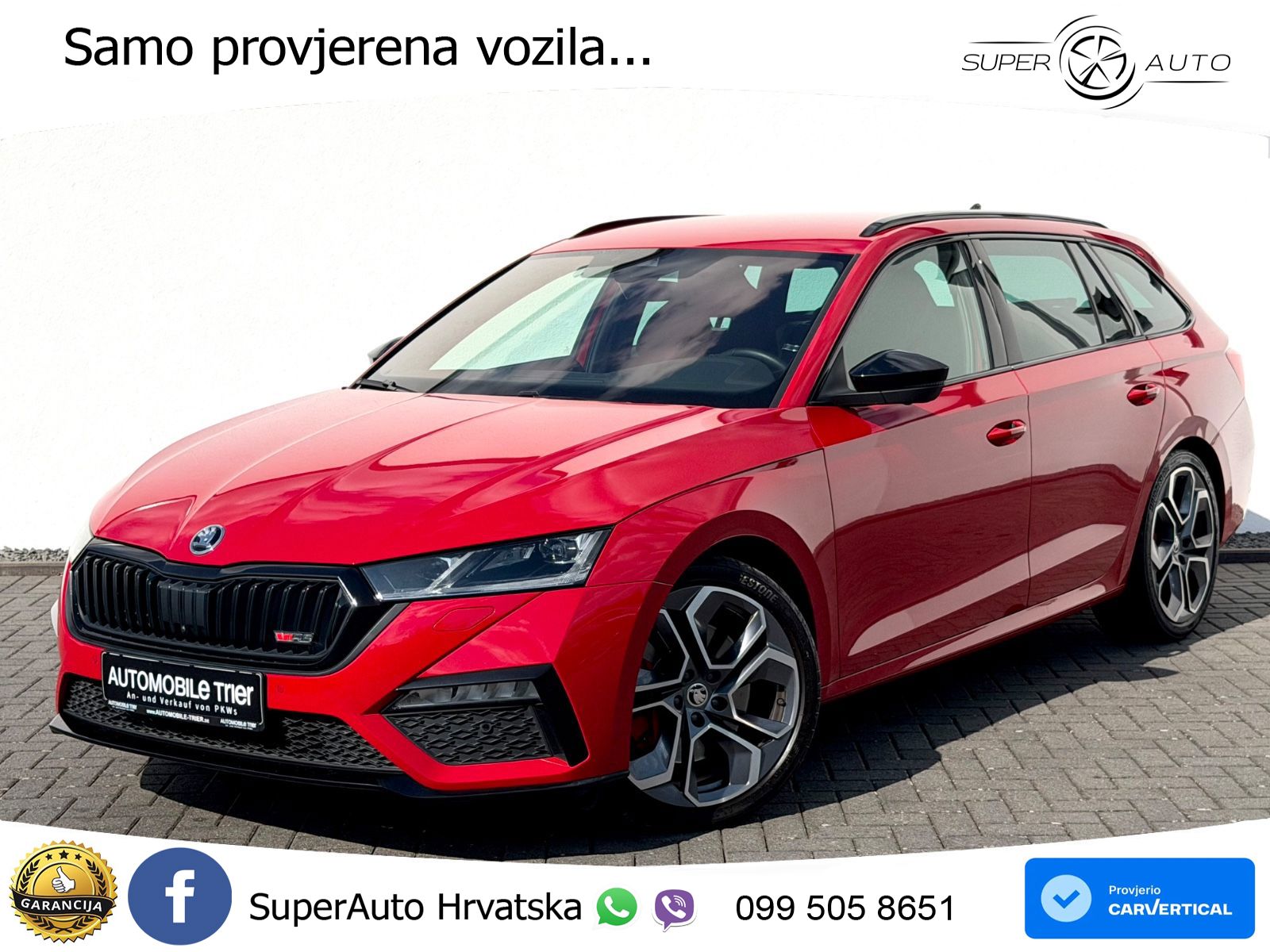 Škoda Octavia Combi RS 2.0 TSI (245 KS) LED+GR SJED+ACC