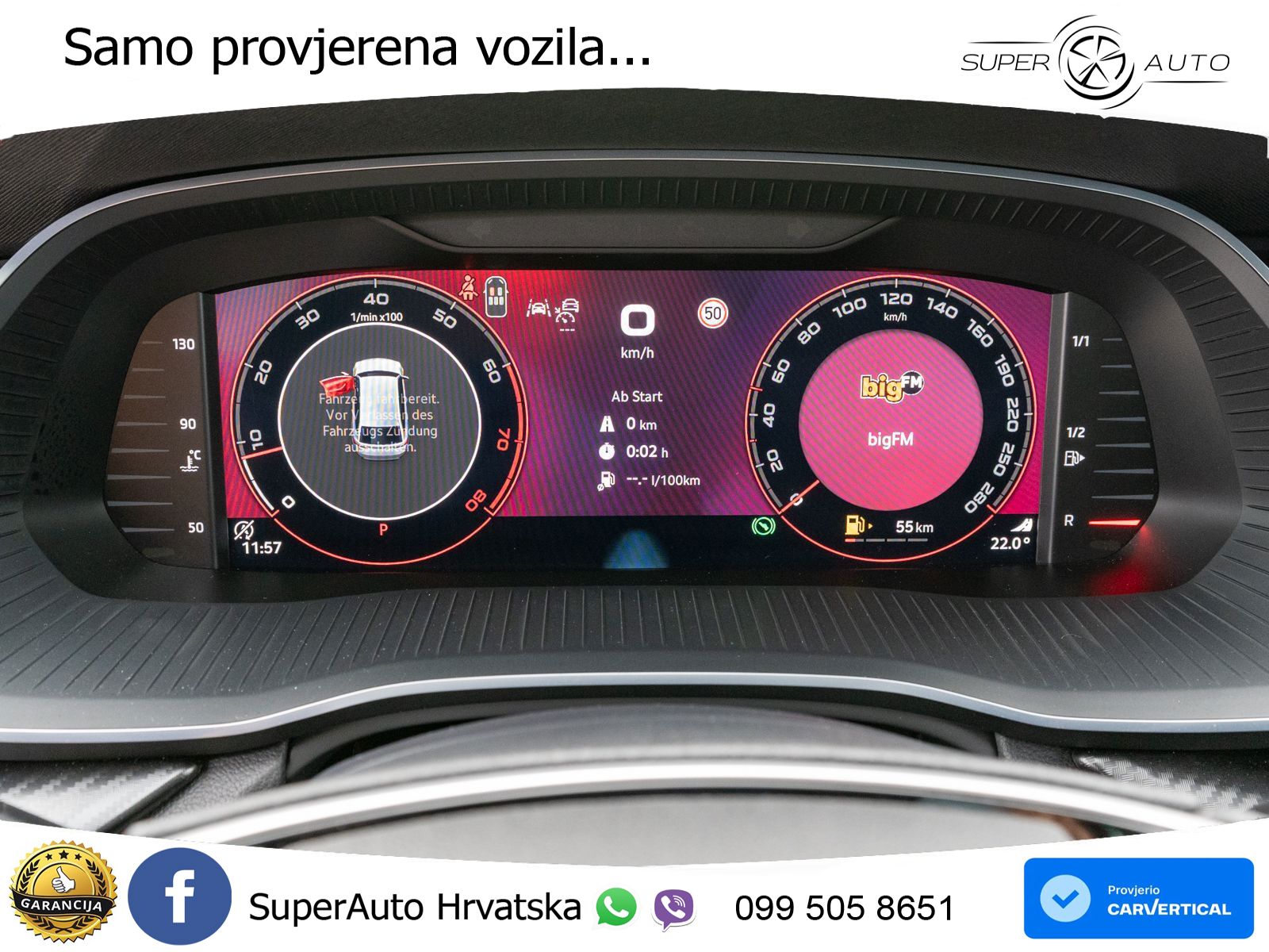 Škoda Octavia Combi RS 2.0 TSI (265 KS) DSG LED+GR SJED+ACC