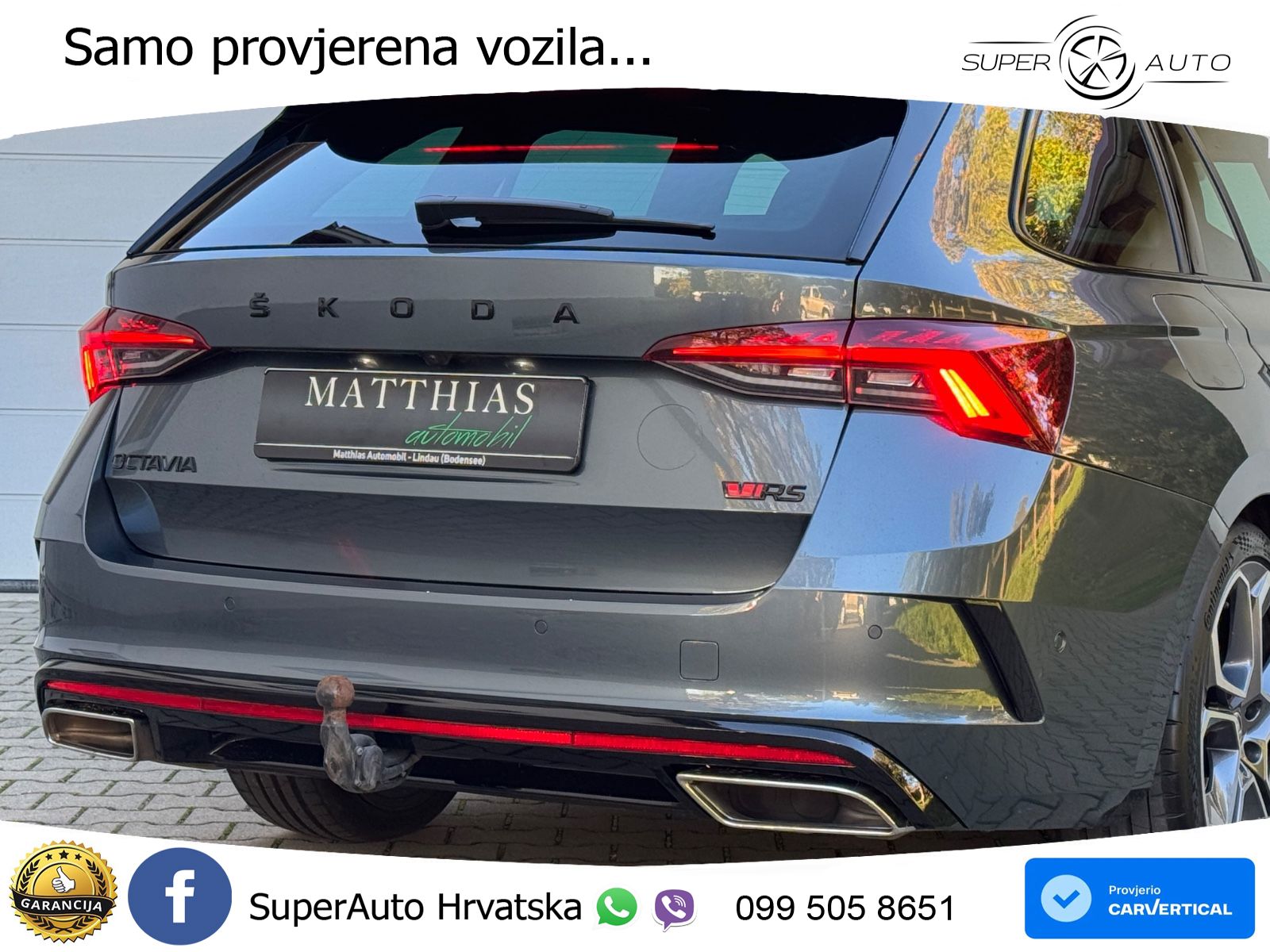 Škoda Octavia Combi RS 2.0 TDI (200 KS) 4x4 DSG LED+GR SJED+ACC