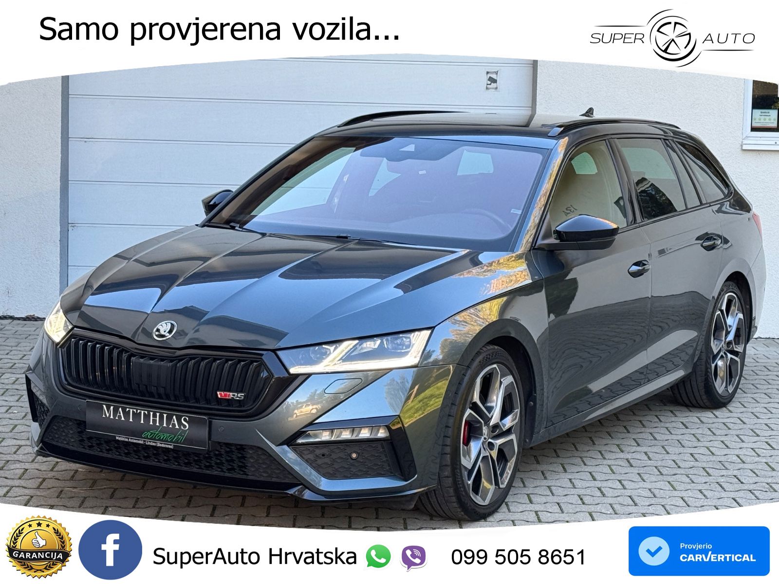 Škoda Octavia Combi RS 2.0 TDI (200 KS) 4x4 DSG LED+GR SJED+ACC