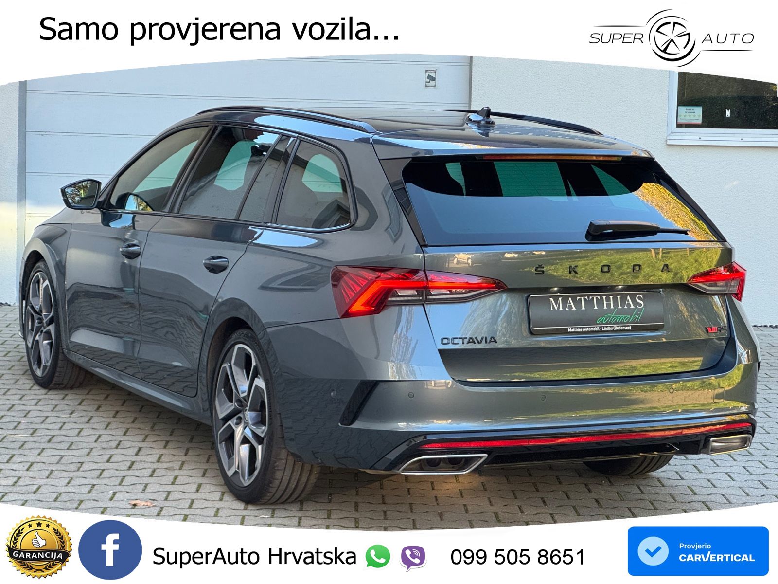 Škoda Octavia Combi RS 2.0 TDI (200 KS) 4x4 DSG LED+GR SJED+ACC