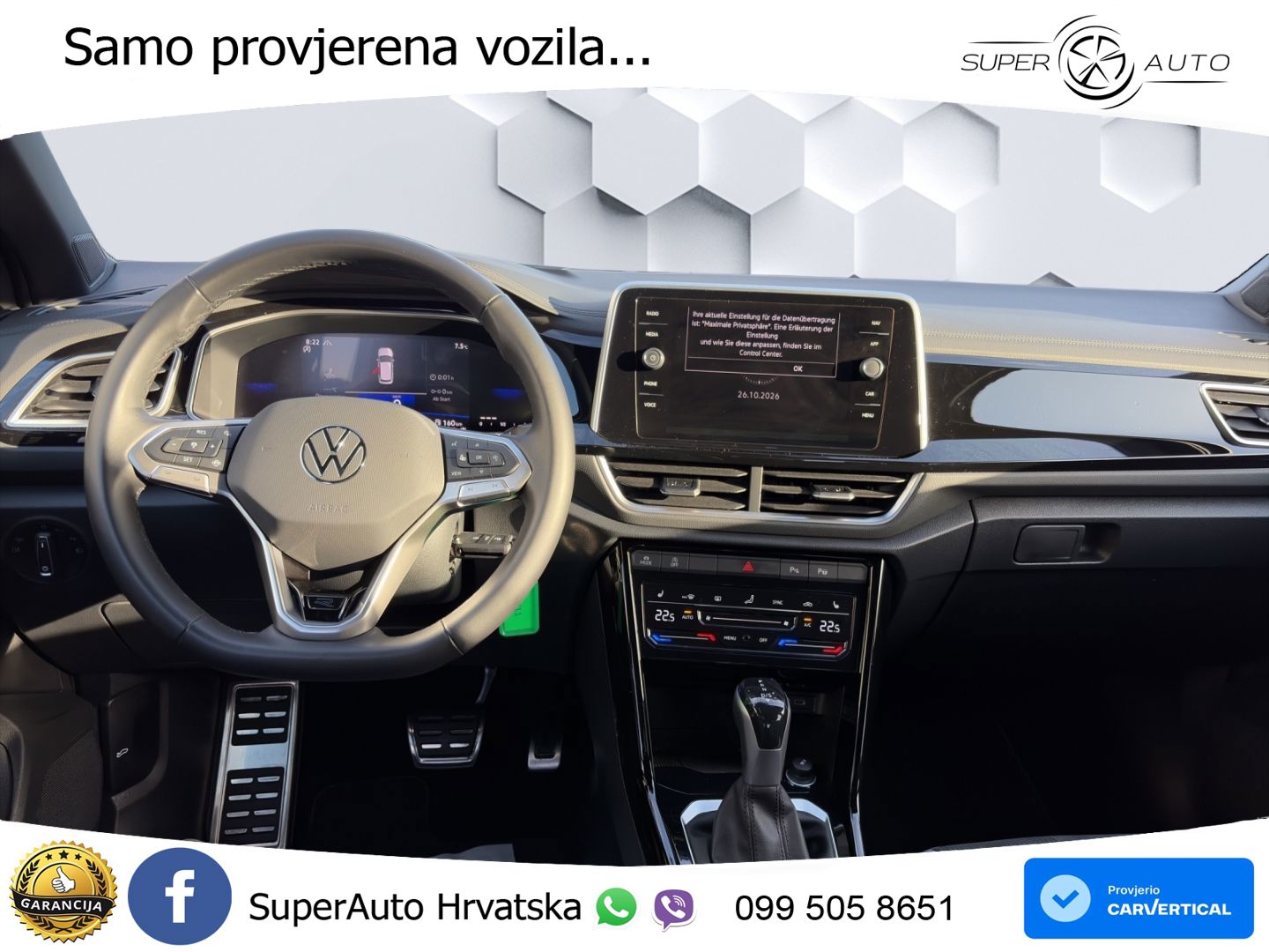 Volkswagen T-Roc 1.5 TSI (150 KS) DSG R-Line LED+GR SJED+ACC
