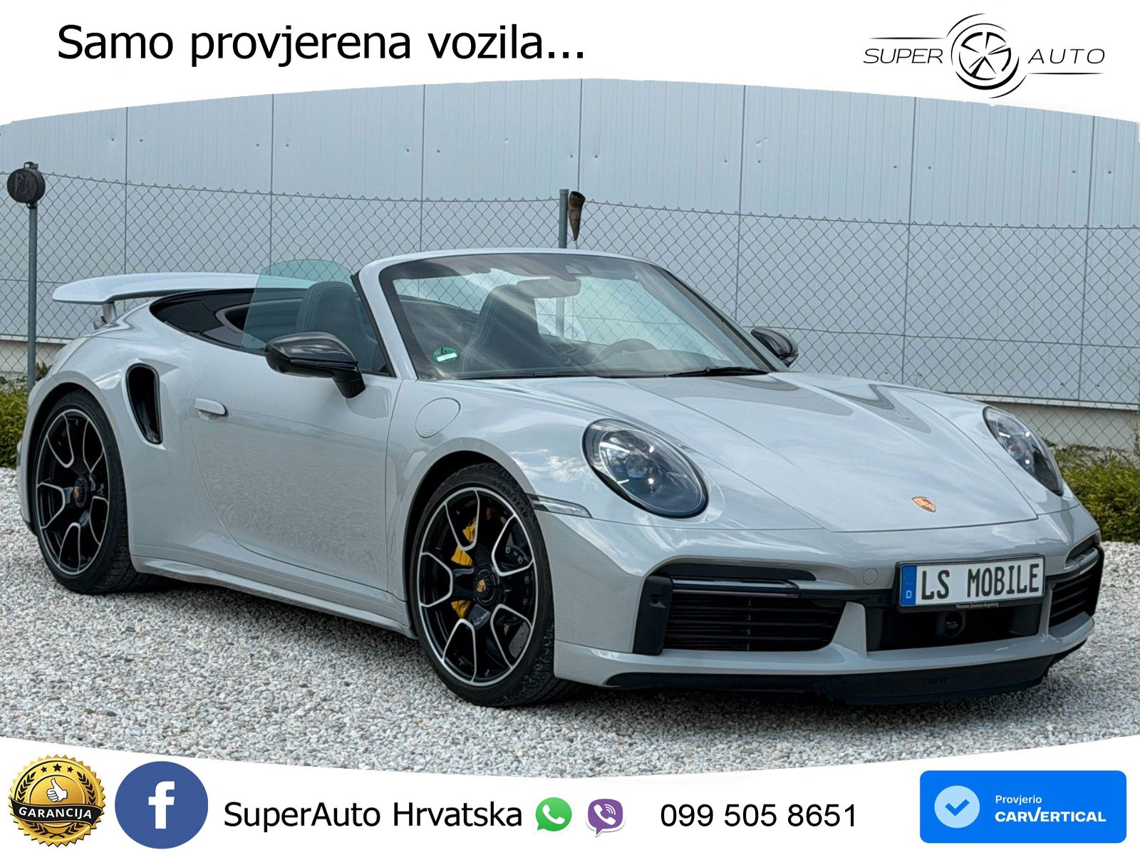 Porsche 911 Turbo S Cabriolet 3.8 (650 KS) PDK ZRAČNI+ACC+GR SJED+KAM