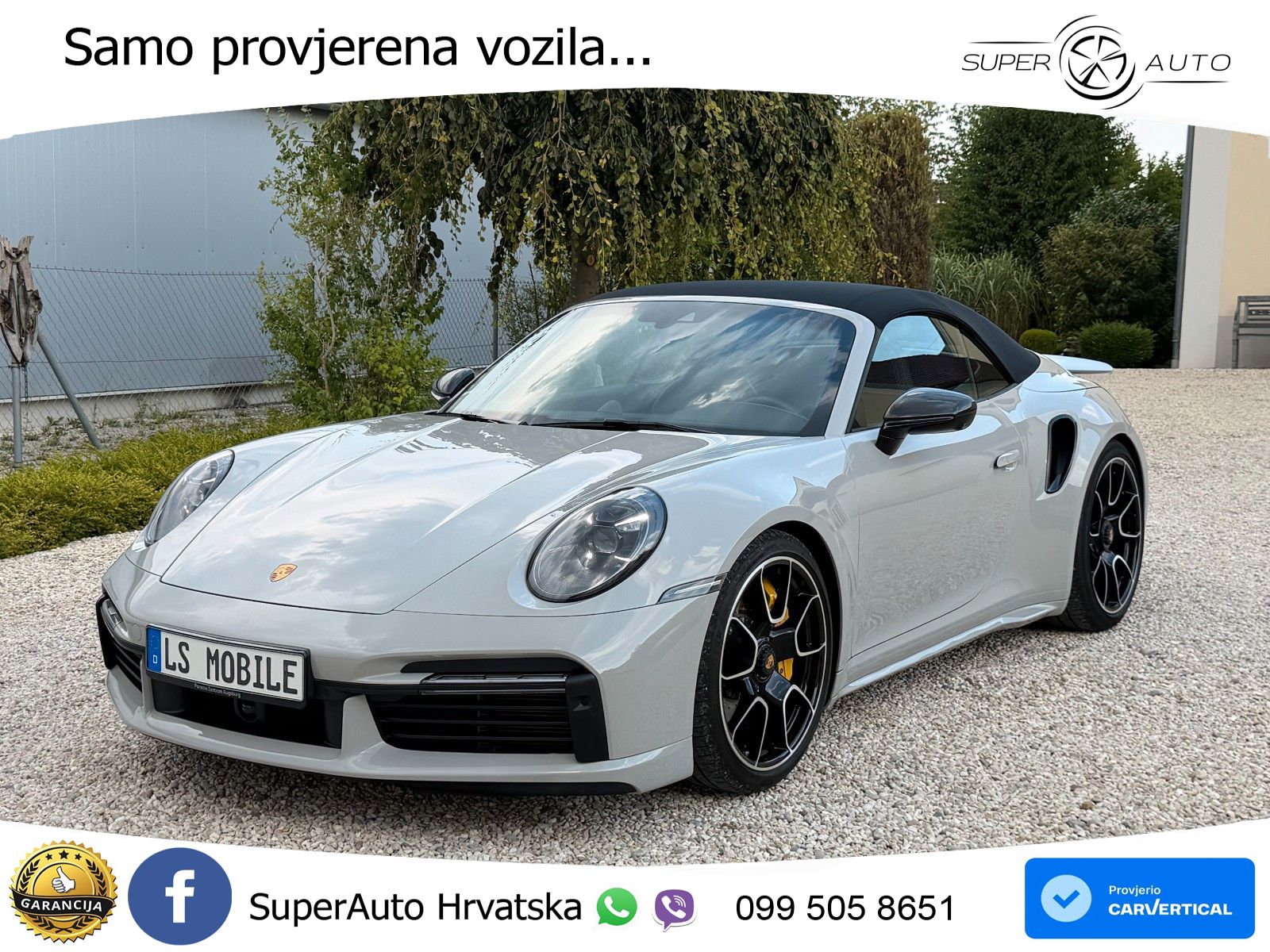 Porsche 911 Turbo S Cabriolet 3.8 (650 KS) PDK ZRAČNI+ACC+GR SJED+KAM