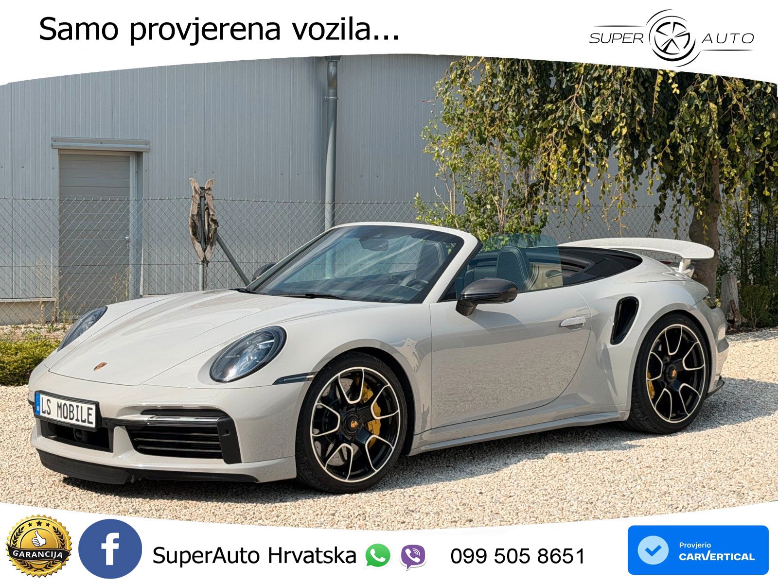Porsche 911 Turbo S Cabriolet 3.8 (650 KS) PDK ZRAČNI+ACC+GR SJED+KAM