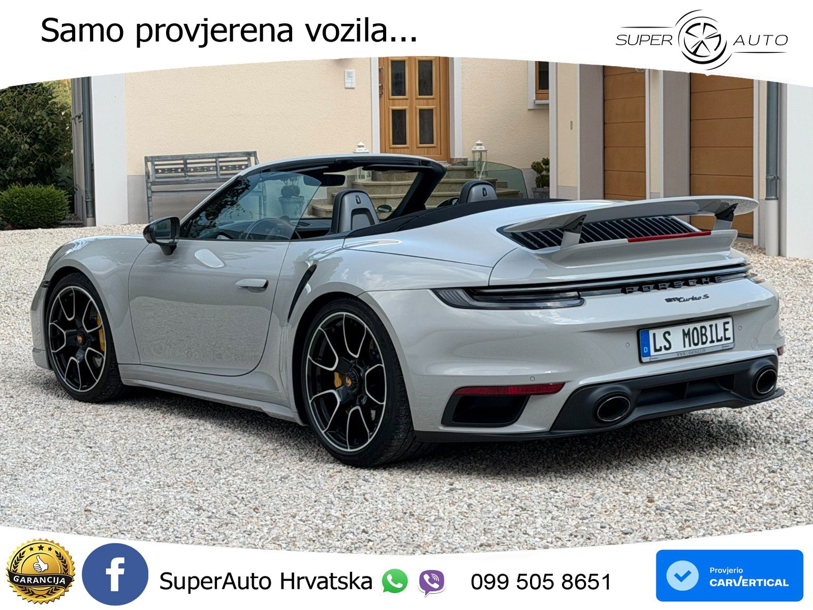 Porsche 911 Turbo S Cabriolet 3.8 (650 KS) PDK ZRAČNI+ACC+GR SJED+KAM