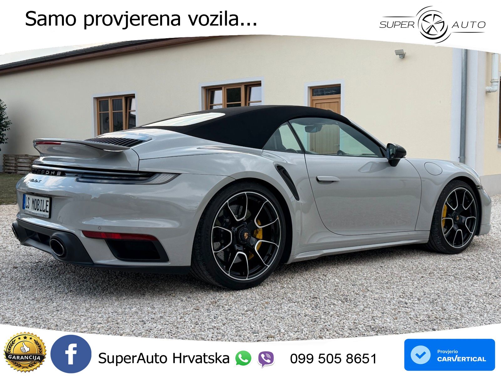 Porsche 911 Turbo S Cabriolet 3.8 (650 KS) PDK ZRAČNI+ACC+GR SJED+KAM