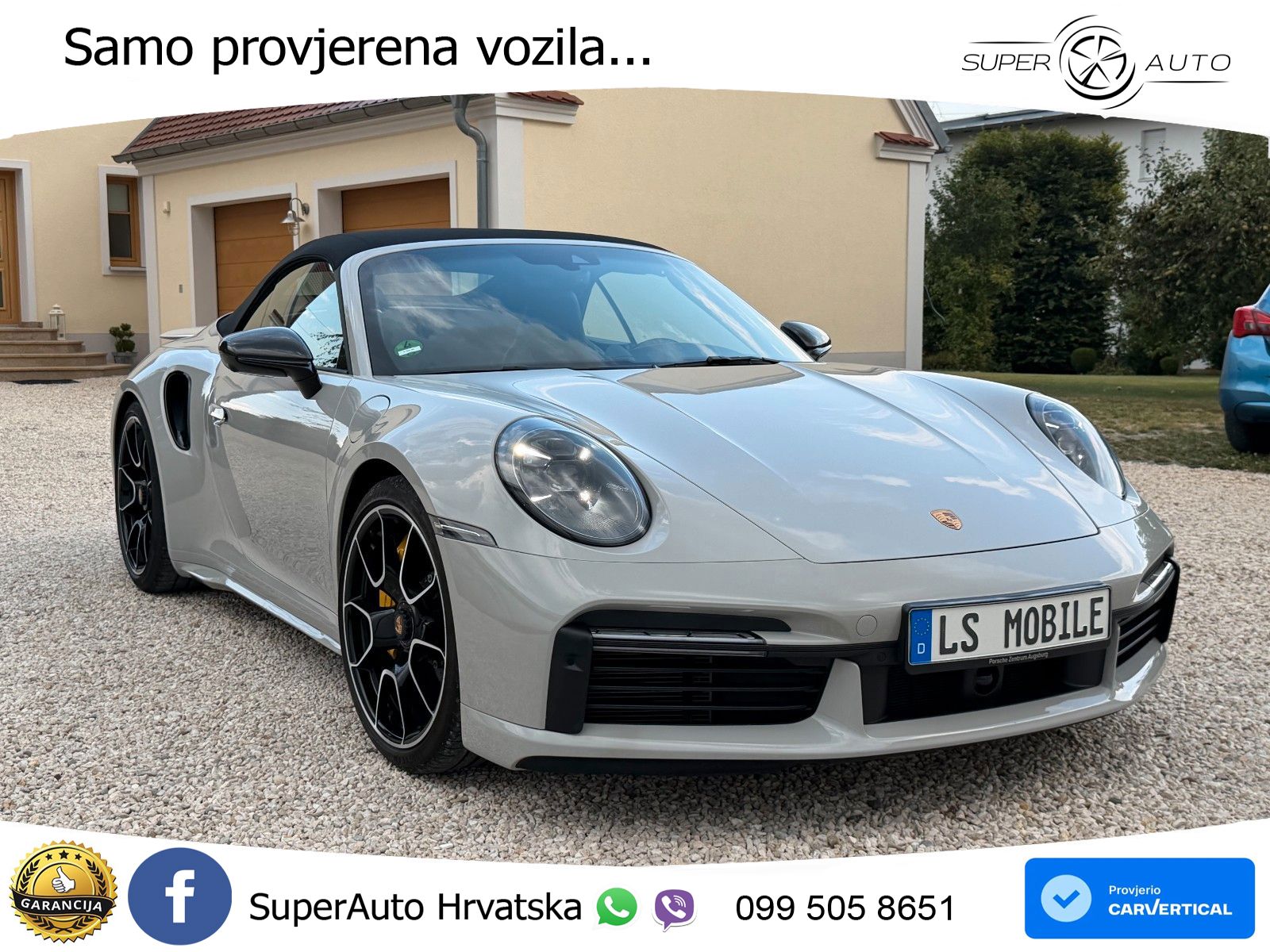 Porsche 911 Turbo S Cabriolet 3.8 (650 KS) PDK ZRAČNI+ACC+GR SJED+KAM