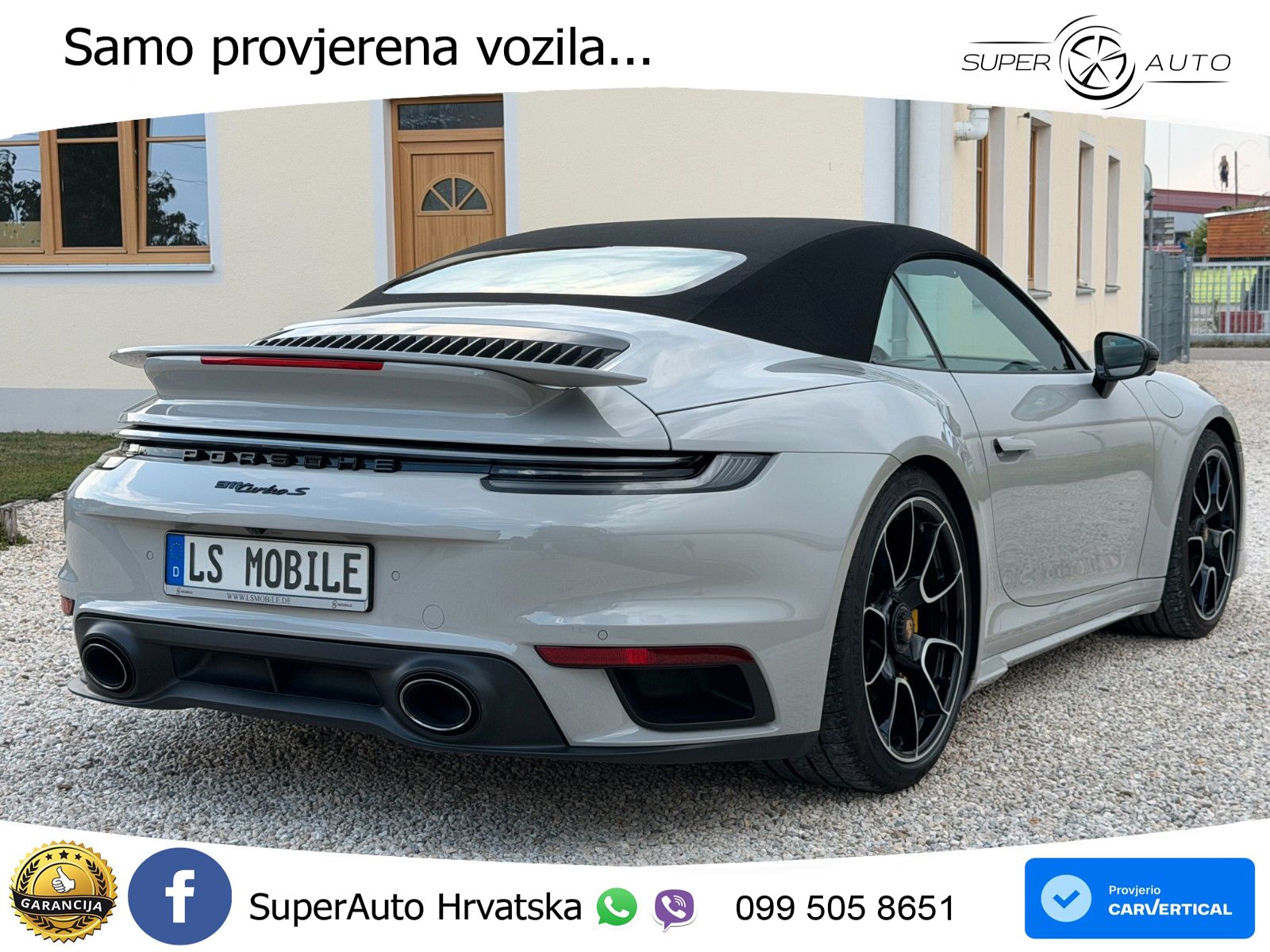 Porsche 911 Turbo S Cabriolet 3.8 (650 KS) PDK ZRAČNI+ACC+GR SJED+KAM