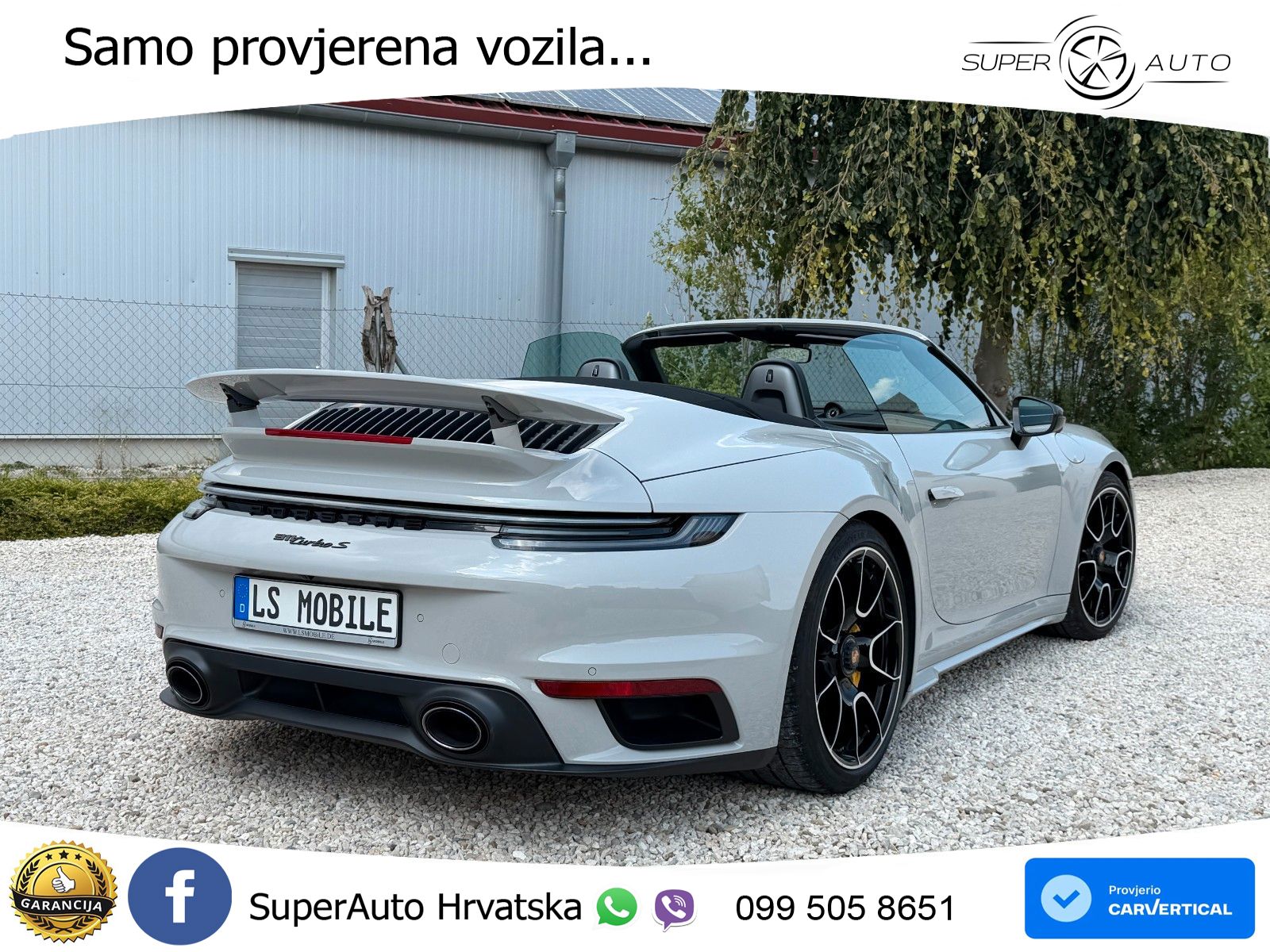 Porsche 911 Turbo S Cabriolet 3.8 (650 KS) PDK ZRAČNI+ACC+GR SJED+KAM