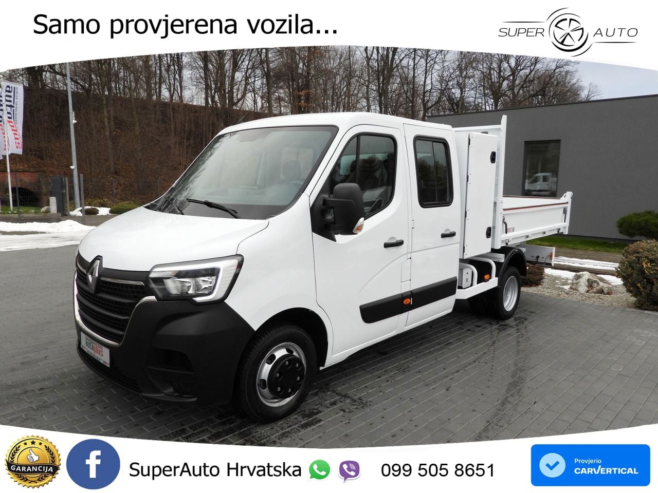 Renault MASTER KIPPER DOPPELKABINE DOKA 6 SITZE TEMPOMAT 145 KS