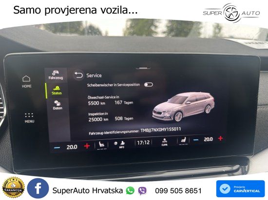 Škoda Octavia Combi 2.0 TDI (150 KS) DSG LED+GR SJED+ACC