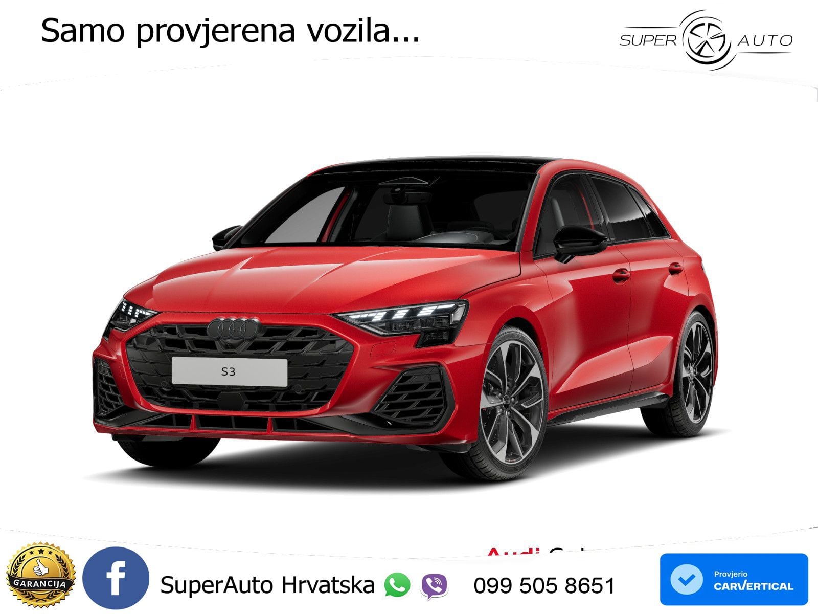 Audi S3 2.0 TFSI (333 KS) quattro S tronic LED+GR SJED+ACC