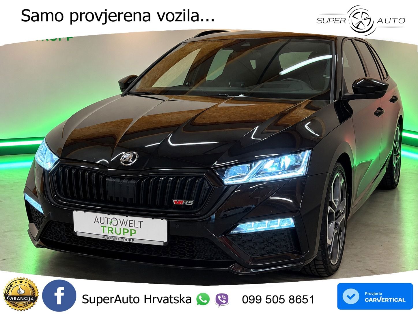 Škoda Octavia Combi RS 2.0 TDI (200 KS) DSG LED+GR SJED+ACC